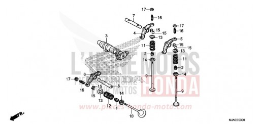 CAMSHAFT/VALVE (FRONT) VT750C2SE de 2014